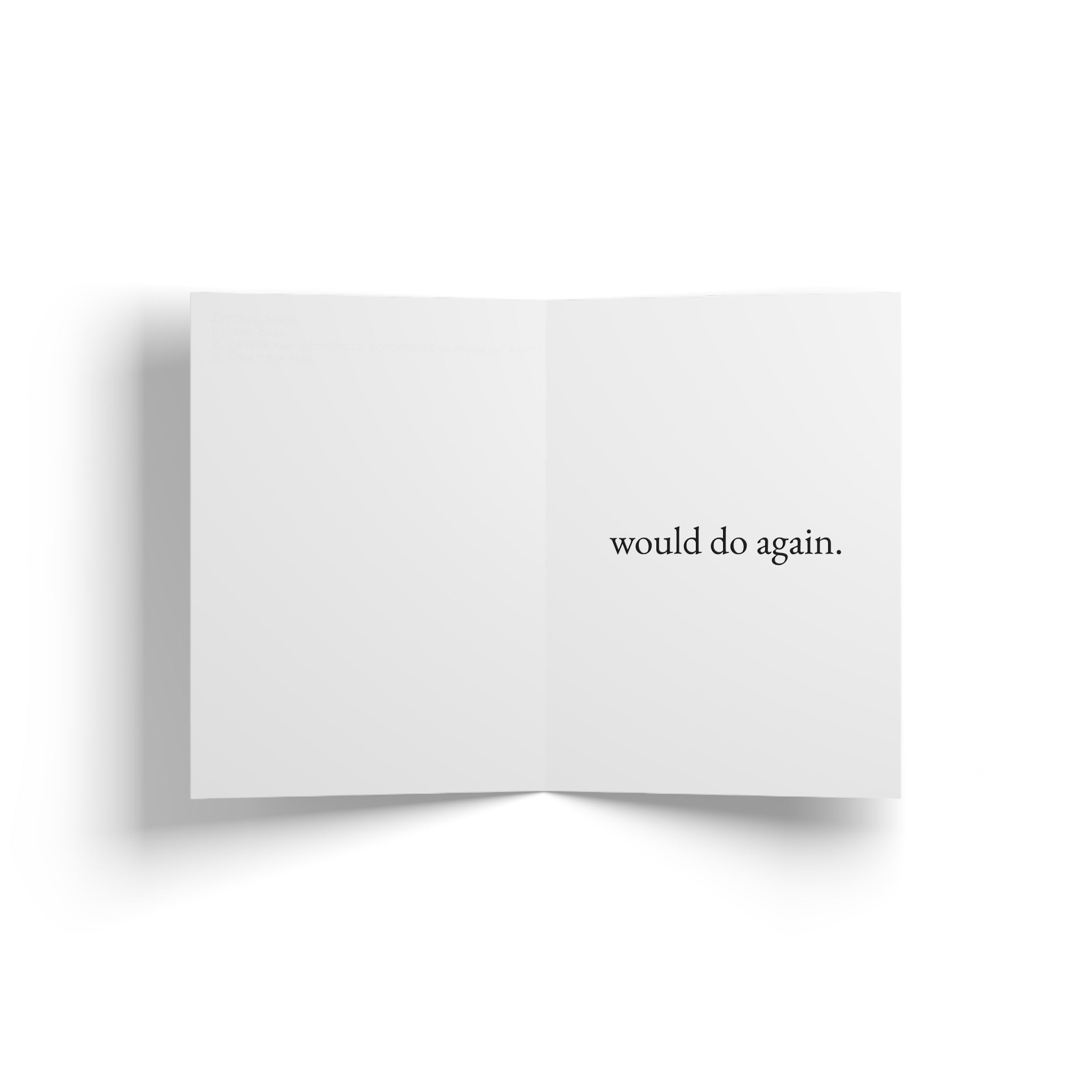 not quite what we planned. — commiseration — still here co. — greeting card