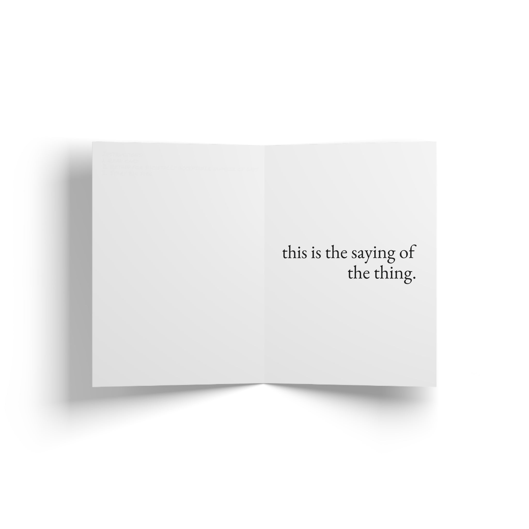 something needs saying. — apology — still here co. — greeting card