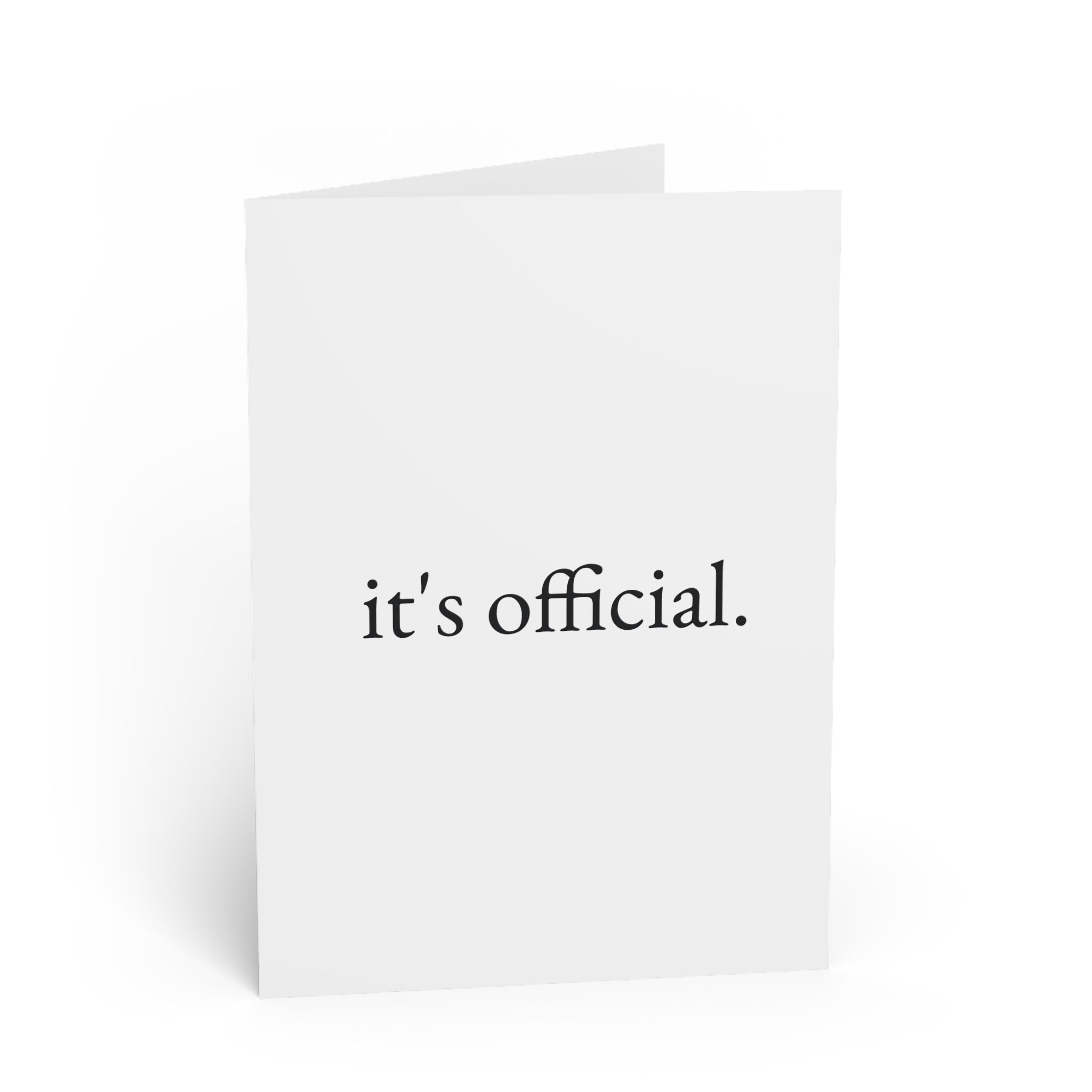 it's official. — milestone — still here co. — greeting card