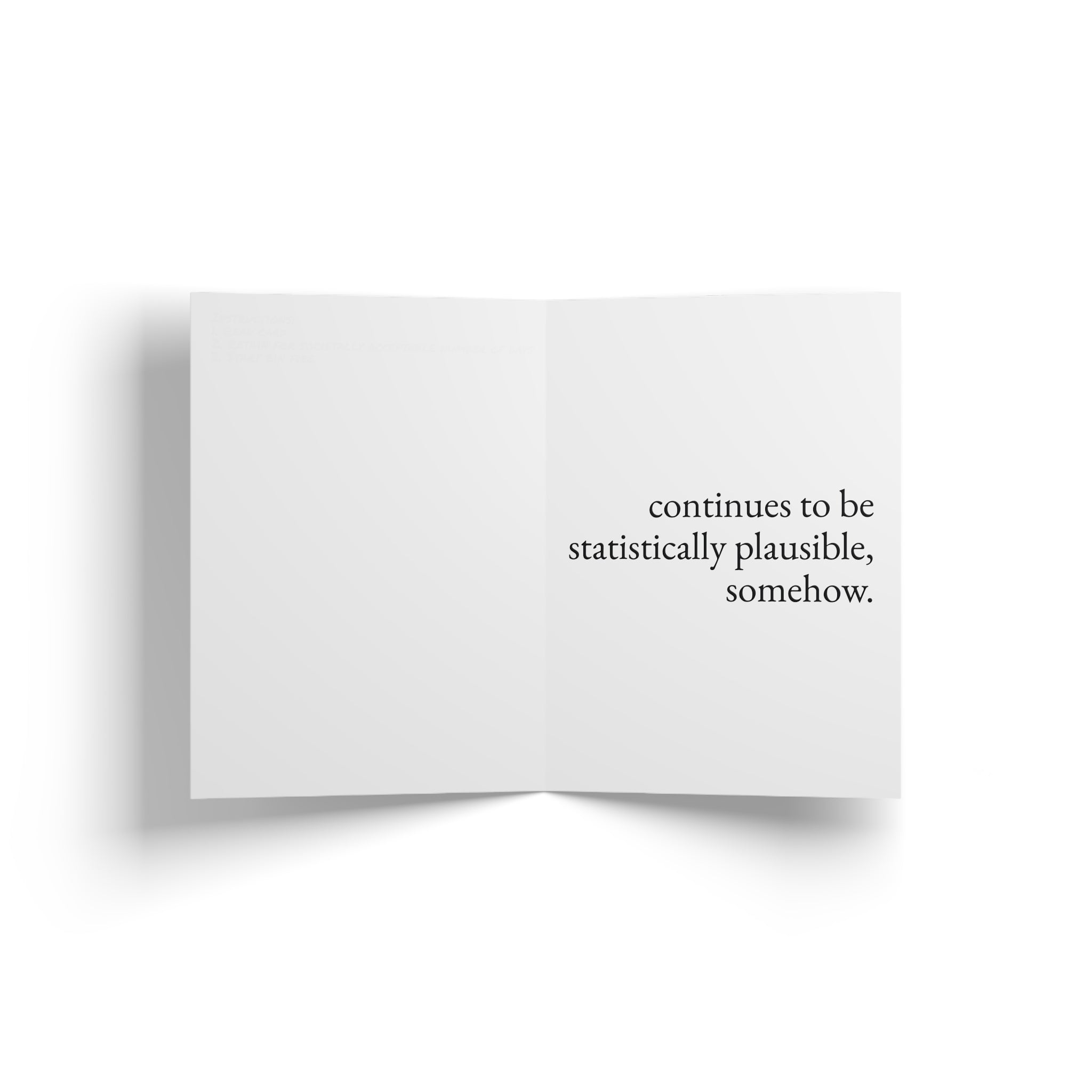 still employed. — work anniversary — still here co. — greeting card