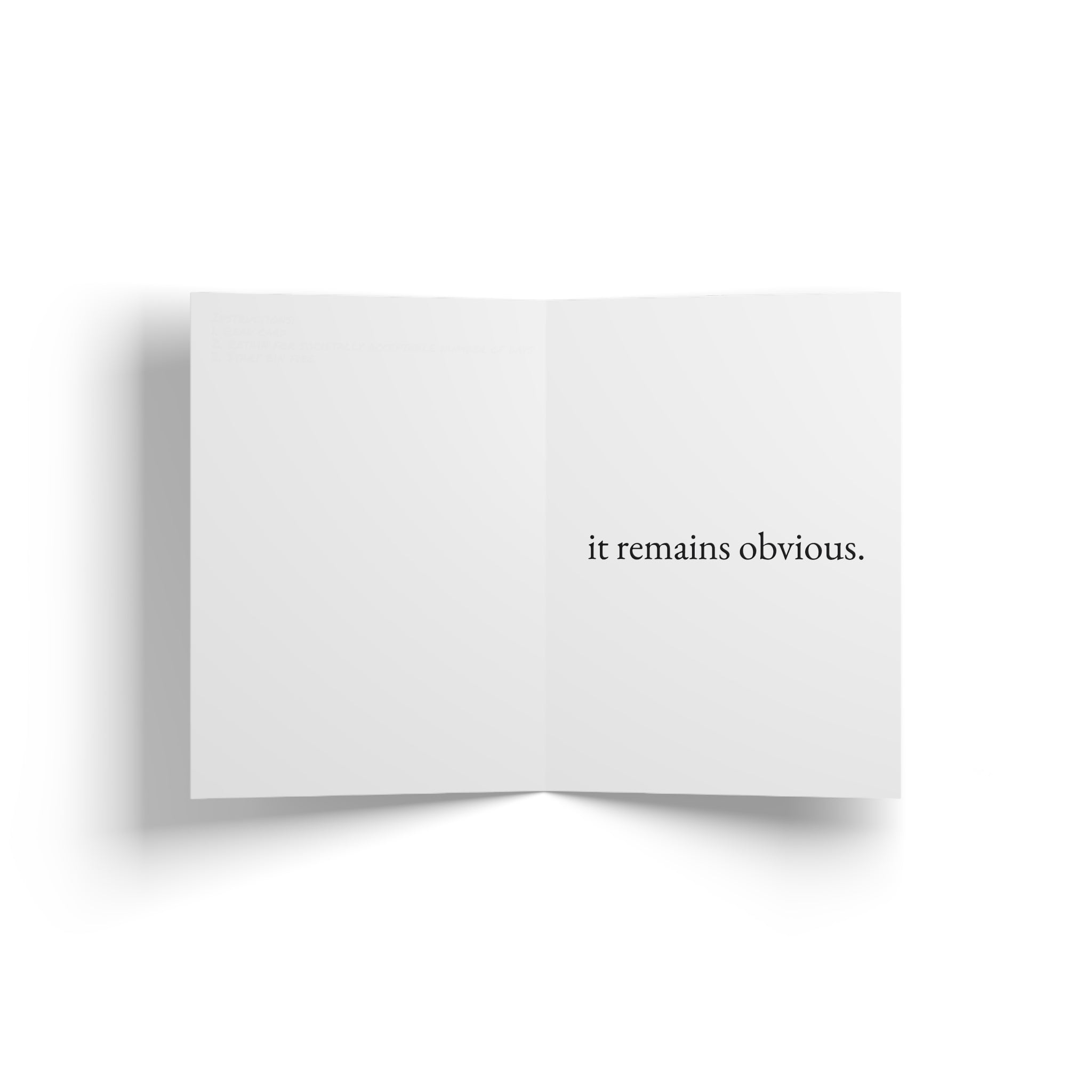 you are absent. — missing you — still here co. — greeting card