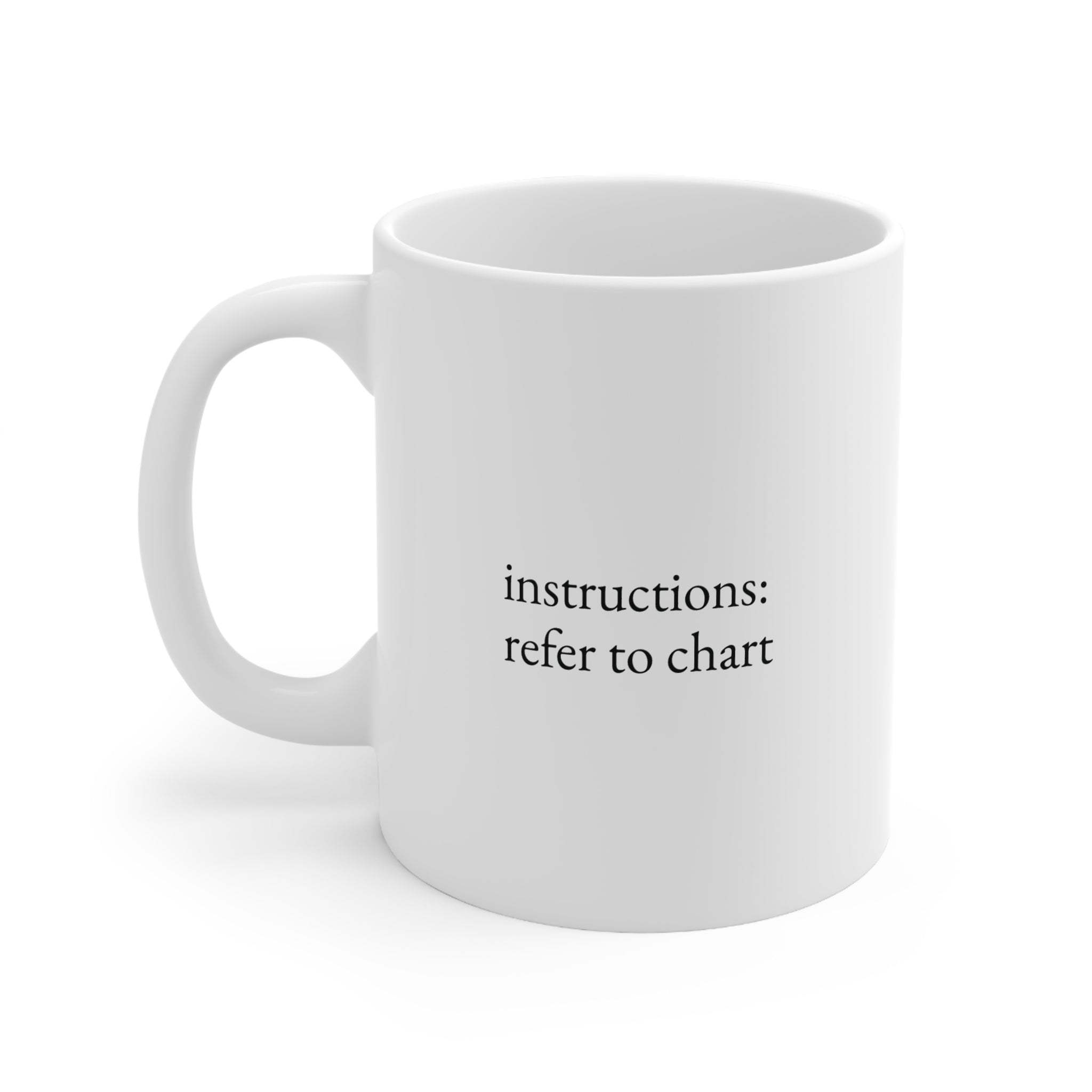 instruction chart. — everyday gift — still here co. — ceramic mug